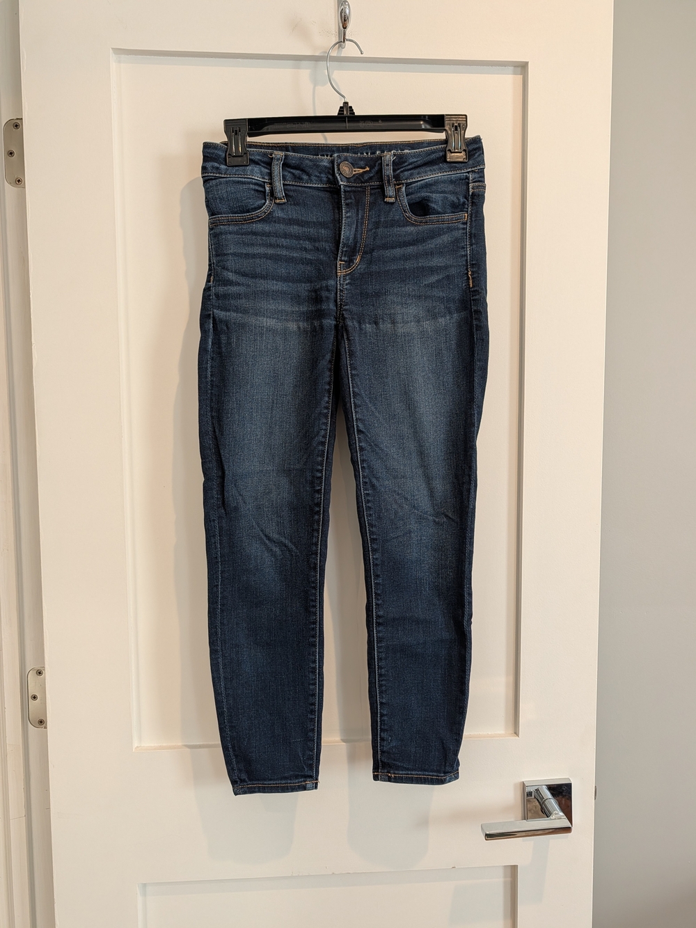 American Eagle Next Level Stretch Skinny Jeans Size 0 X-Short Dark Wash